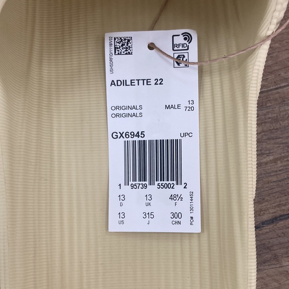 Adidas Adilette 22 slides in Sand Mens size 12 13 - Picture 5 of 6